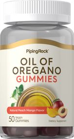 Олія орегано Piping Rock Oil of Oregano 50 Vegan Gummies (Natural Peach Mango)