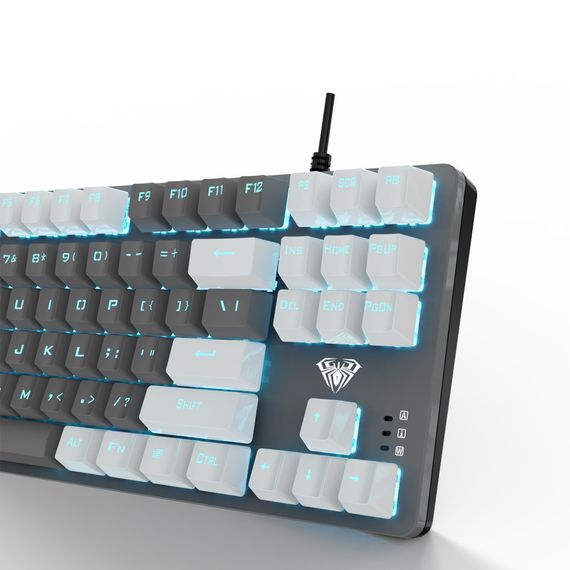 Клавіатура Aula F3287 Keycap KRGD Blue USB UA Grey/White (6948391240954) | Зображення 7