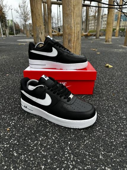 Зимові кросівки Nike Air Force, топ якість (чорно-білі) | Зображення 5