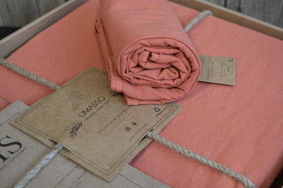 Постільна білизна Limasso Stonewashed Ranforse 200 х 220 см Mecca Orange | Зображення 3