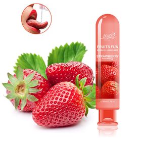 Їстівний лубрикант Fall in love Полуниця на водній основі 80 мл. Червоний 494297