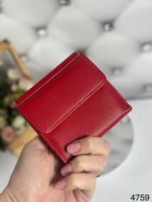 Кошелек женский маленький двойного сложения Красный