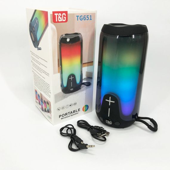 Bluetooth-колонка TG651 с RGB ПОДСВЕТКОЙ, аккумуляторная колонка для музыки, для вечеринки. HI-631 Цвет: | Зображення 6