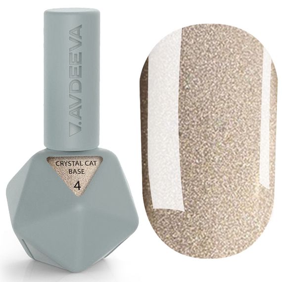 База для ногтей Victoria Avdeeva Crystal Cat Base 04 (шампань с эффектом кошачьего глаза) 12 мл HEMA & TPO FREE | Зображення 3