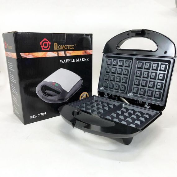 Электровафельница Domotec MS-7705, Вафельница для мягких вафель, Бытовая вафельница GP-21