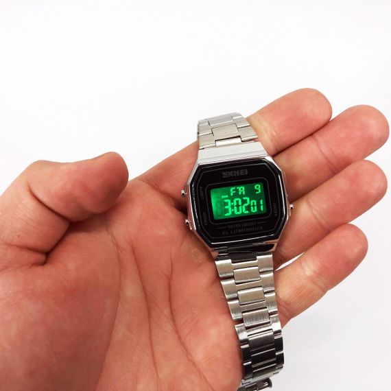 Годинник квадратний Ретро SKMEI 1647SI, Годинник retro vintage, Чоловічі наручні годинники vintage new ZW-52 | Зображення 3