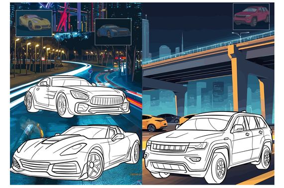Розмальовка зі стікерами CB26 "Автопарк" Ideyka | Зображення 1