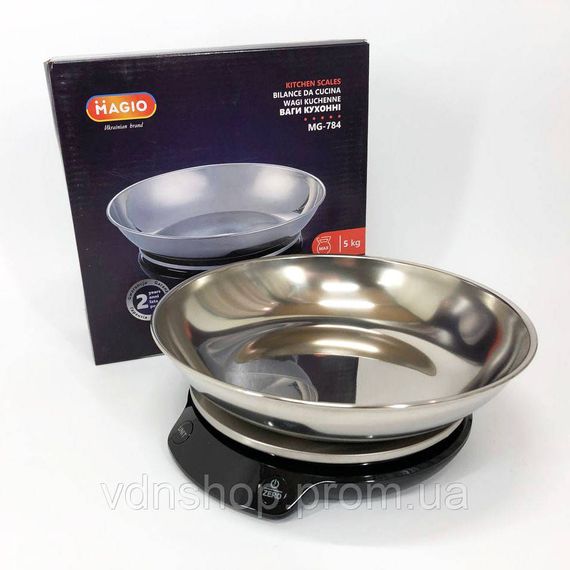 Ваги кухонні для маленької ваги Magio, Ваги з чашею для маленької ваги кухні з дисплеєм MU-61