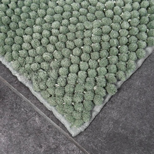 АКЦІЯ Набір килимків для ванної 2шт 55*50см+50*80см Pineapple нефрит + Фіранка PEVA Дариана | Зображення 4