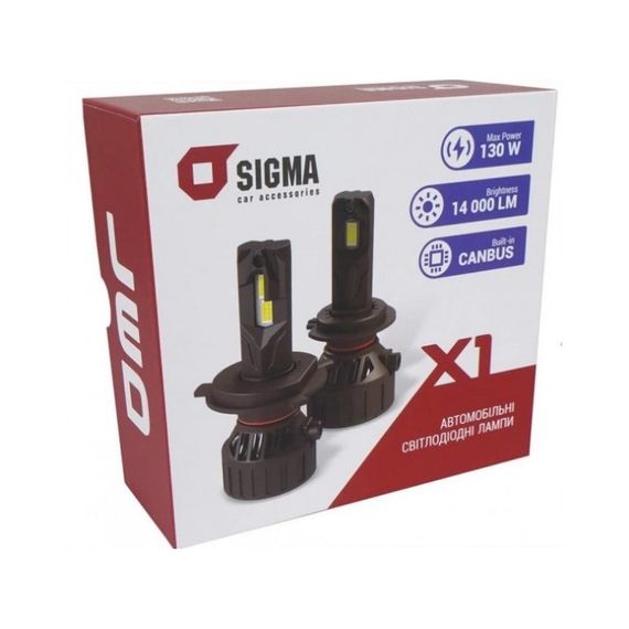 Світлодіодна лампа Led Sigma X1 6000K 65W H4 H/L CanBus (одна лампа) | Зображення 5