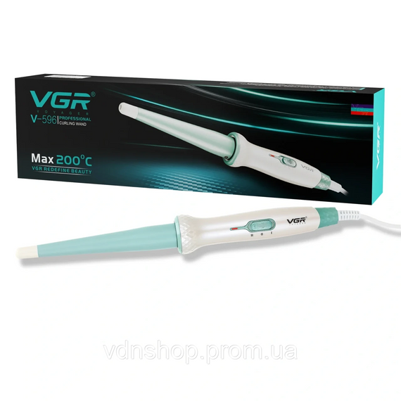 Конусная плойка для волос с керамическим покрытием VGR V-596 | Зображення 4