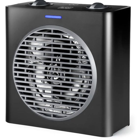 Тепловентилятор BLACK+DECKER 2,0 кВт, площа обігріву 15 кв.м., настільний, чорний (BXSH2003E)