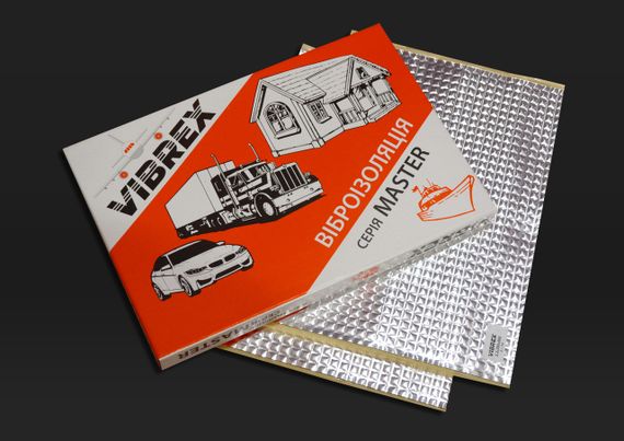 Віброзоляція Vibrex Master стандарт 2мм клас 500x700 шумоізоляція поглинання звуку вібрацій захисту автомобіля. | Зображення 1