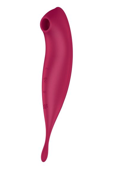 Смарт-вібратор для клітора з вакуумною стимуляцією Satisfyer Twirling Pro+ dark red | Зображення 1