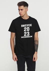 Футболка чоловіча чорна з принтом "Майбутнє за нами", XL