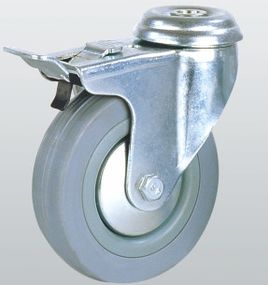 Колесо аппаратное поворотное с отверстием и тормозом 3006-S-050-P