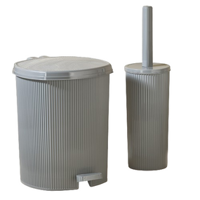 LINE набір для ванної кімнати (відро та йоржик д/унітазу) (1 кольорова коробка) (сірий)