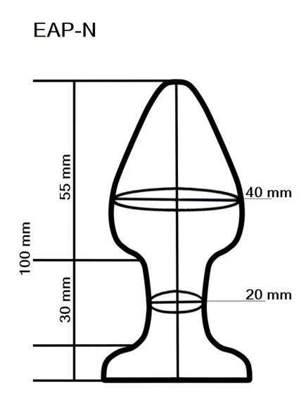 Анальний плаг зі скла, що світиться EGZO EAP-N (довжина 10 см, діаметр 4 см ) Sex Aura | Зображення 2