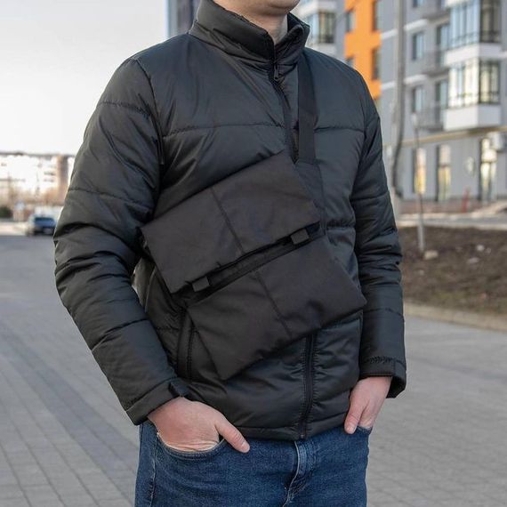 Борсетка сумка через плечо, Мужские ссумки через плечо, Мессенджер тканевый, Сумка кобура наплечная | Зображення 9