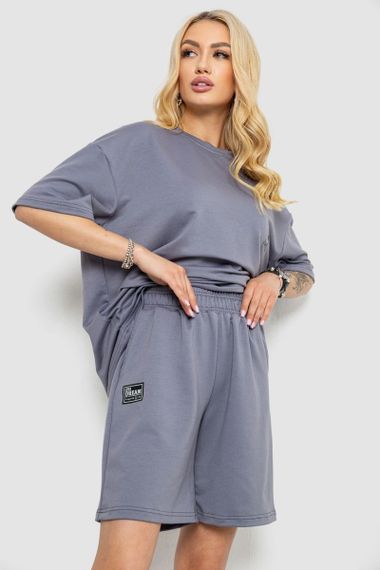Костюм женский повседневный, цвет светло-серый, 241R5004 | Зображення 2