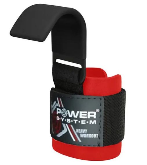 Гаки для тяги на зап'ястя Power System PS-3310 Hardcore Hooks Black/Red (PS-3310_Black-Red) | Зображення 2