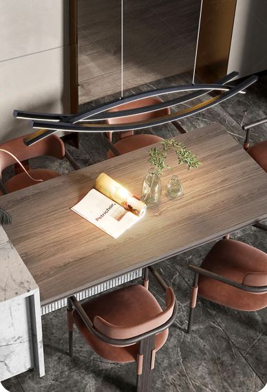 Люстра світлодіодна підвісна LED світильник для квартири на стелю лед 27491 Чорний 25-100х12х120 см. | Зображення 9