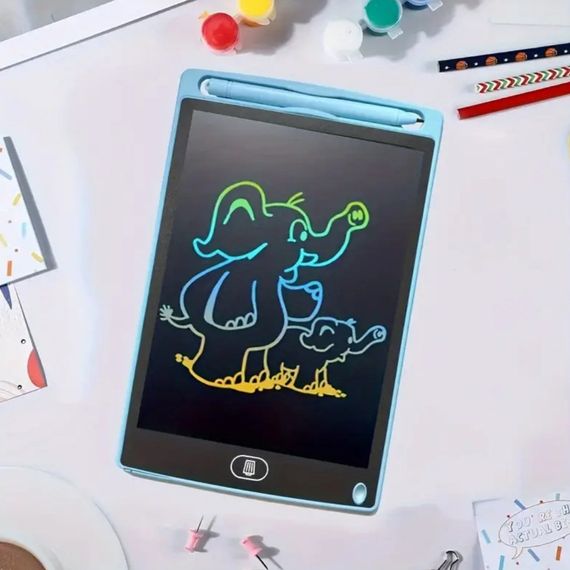 8.5 дюйма кольоровий РК-планшет для письма, дитячий блокнот для малювання графіті, планшет для малювання. Синій | Зображення 1