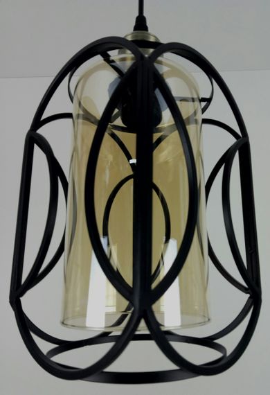 Люстра підвісна LOFT на 1 лампочку 25062 Чорний 35-100х15х15 см. | Зображення 2