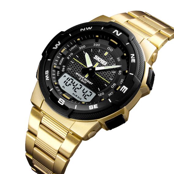 Чоловічий годинник Skmei 1370GD Gold | Зображення 1