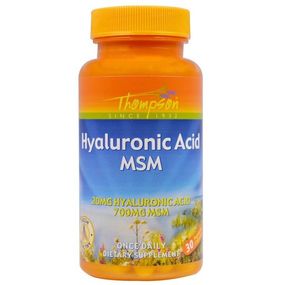 Гиалуроновая кислота Thompson Hyaluronic Acid MSM 30 Veg Caps THO-61769