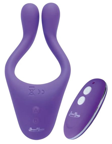 Вібратор для пари Doppio 2.0 (фіолет.) Sex Aura | Зображення 1
