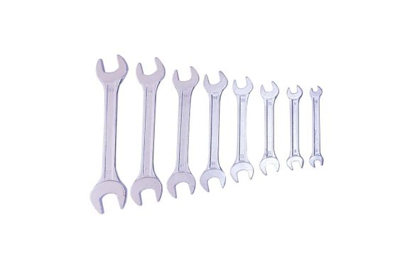 Набор ключей рожковых Стандарт 6x7, 8x9, 10x11, 12x13, 14x15, 16x17, 18х19,20х22мм (8шт) СИЛА