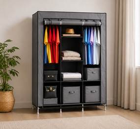 Тканинна шафа HCX Storage Wardrobe 88130 Сірий