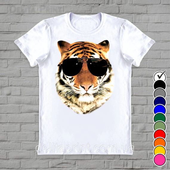 Футболки парні новорічні Фемілі Лук "Смугасті Тигри" Family Look | Зображення 2