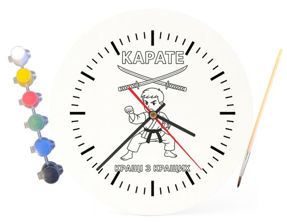 Детский набор для творчества часы-раскраска Карате 30 см (Г0030) | Зображення 3