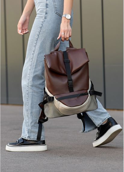 Жіночий рюкзак Sambag RENEDOUBLE шоколадний 37 х 31 х 14 см (27151120r) | Зображення 3