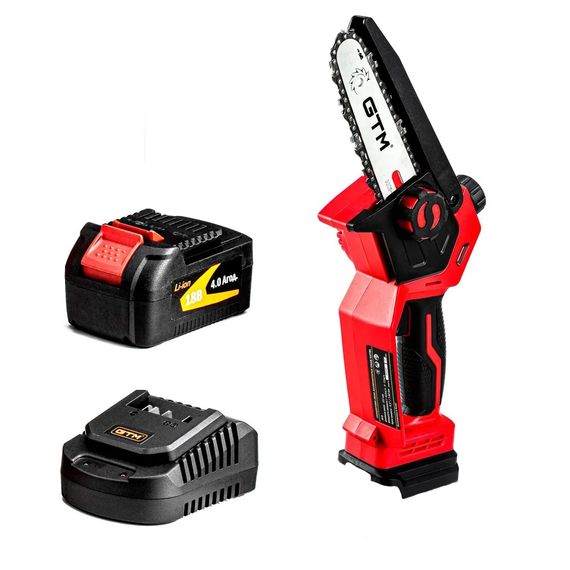 Пила цепная аккумуляторная GTM CS18/127BL KIT (12.7 см, 10.5 м/с, BL, 18V, кейс) | Зображення 1
