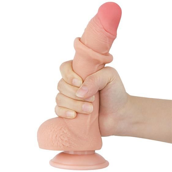 Фалоімітатор - Sliding-Skin Dual Layer Dong 7.5" Flesh #1 Sex Aura | Зображення 3
