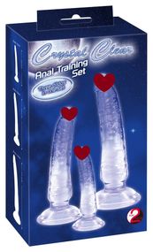 Набір прозорих анальних фалоімітаторів 3pcs natural dildo set sexstyle