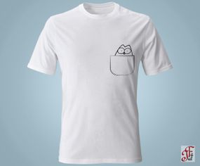 Жіноча футболка з принтом SIMON`S CAT Симон у кишені. M