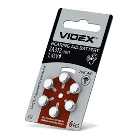 Батарейка повітряно цинкова Videx ZA312 (PR41)