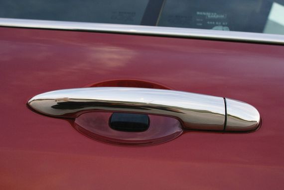 Накладки на ручки (4 шт, нерж) OmsaLine - Італійська нержавійка для Renault Modus 2005-2024 рр