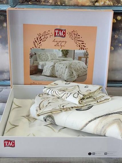 Постельное белье Tac Evara Сатин Евро размер