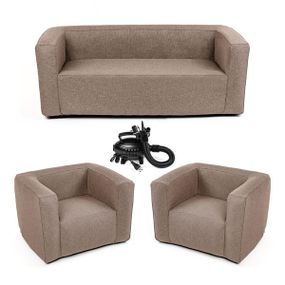 Комплект надувних меблів диван і 2 крісла Коричневий SW-00002657