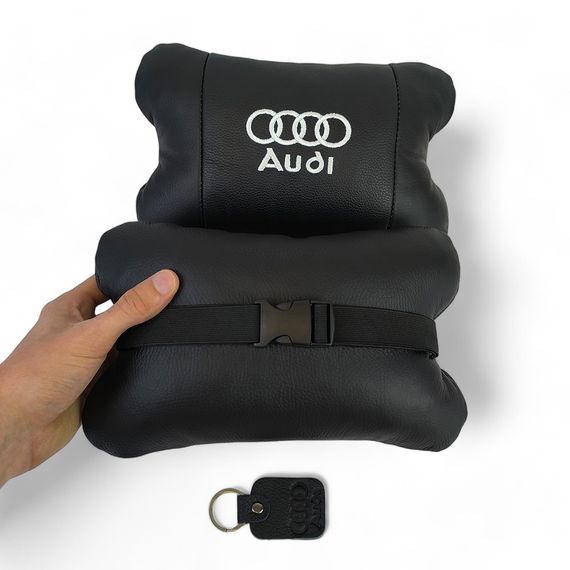 Автомобільна подушка в подарунок Audi / Ауді, Автоподушка для шиї на підголівники VT-98 | Зображення 7