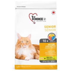 Корм 1st Choice Senior Cat сухой с курицей для пожилых котов 5.44 кг
