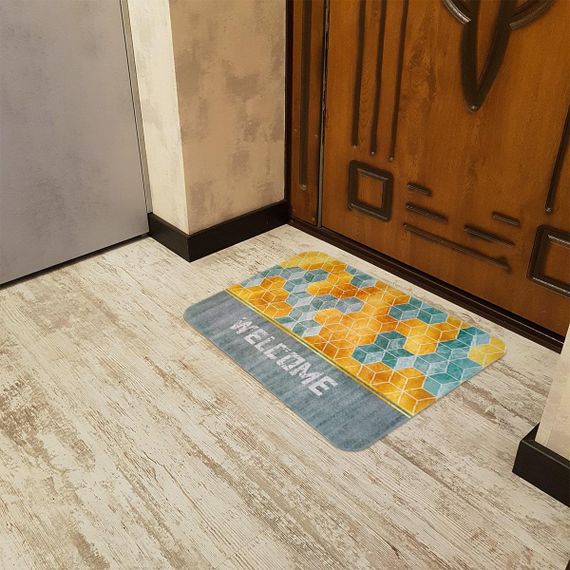 Влагопоглощающий коврик кубы "Welcome" 40*60CM*3MM (D) SW-00001561 | Зображення 5