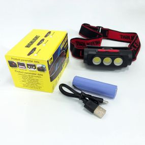 Налобний ліхтар для сантехніка PLD-2119B-XPE+2COB(white+red), Наголовний ліхтар для нічної їзди YM-59