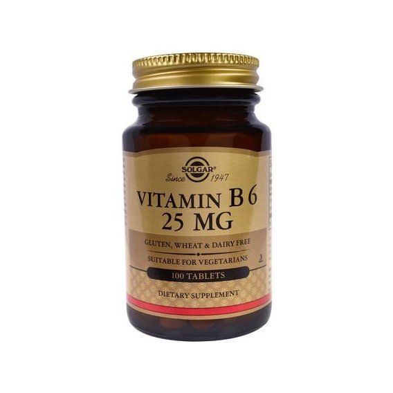Пиридоксин Solgar Vitamin B6 25 mg 100 Veg Tabs