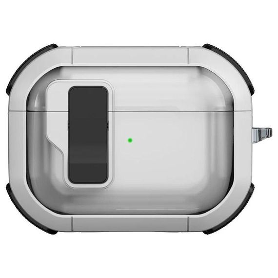 Футляр протиударний Locking Button для навушників AirPods Pro 2 / Pro (Apple Green) white